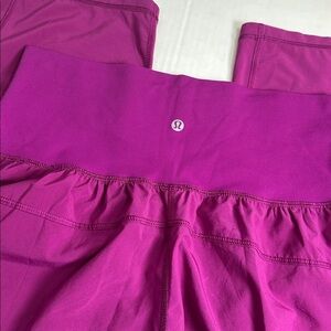 Lululemon‎ Tranquil Crop Regal Plum Size 10 Athleisure Activewear High Rise